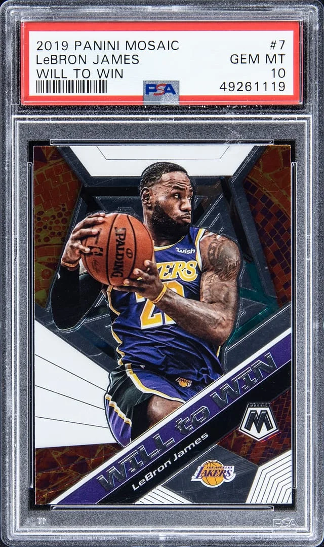 2019 Panini Mosaic LeBron James Will To Win #7 card image