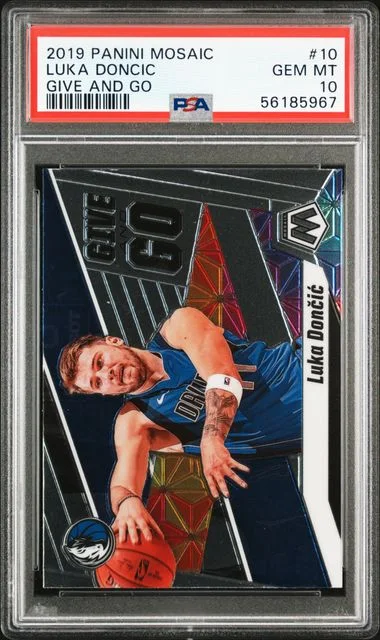 2019 Panini Mosaic Luka Doncic Give And Go #10 card image