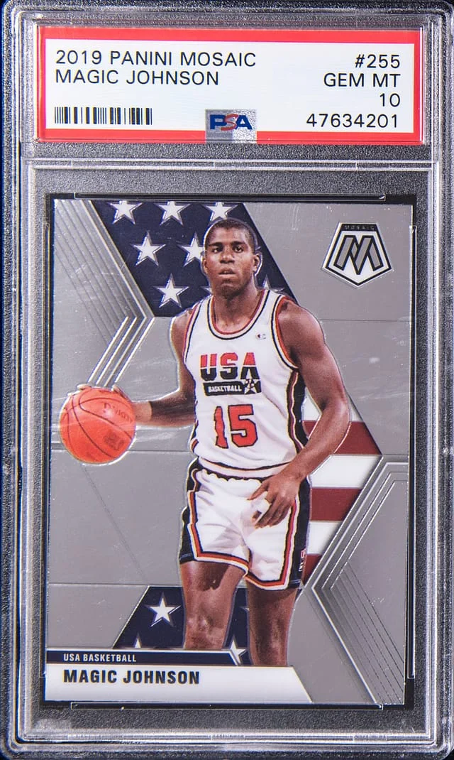 2019 Panini Mosaic Magic Johnson #255 card image