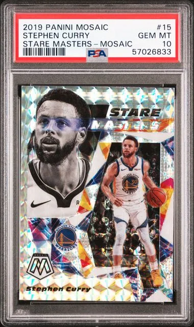2019 Panini Mosaic Stephen Curry Stare Masters Mosaic #15 card image