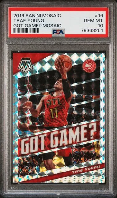 2019 Panini Mosaic Trae Young Got Game? #16 card image