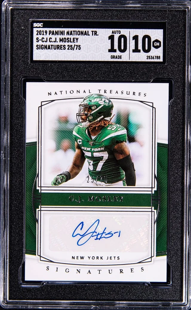 2019 Panini National Treasures C.J. Mosley Signatures #S-CJ card image