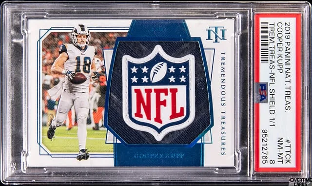 2019 Panini National Treasures Cooper Kupp Tremendous Treasures NFL Shield #TT-CK card image