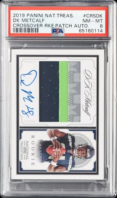2019 Panini National Treasures Dk Metcalf Crossover Patch Autographs #CRSDK card image
