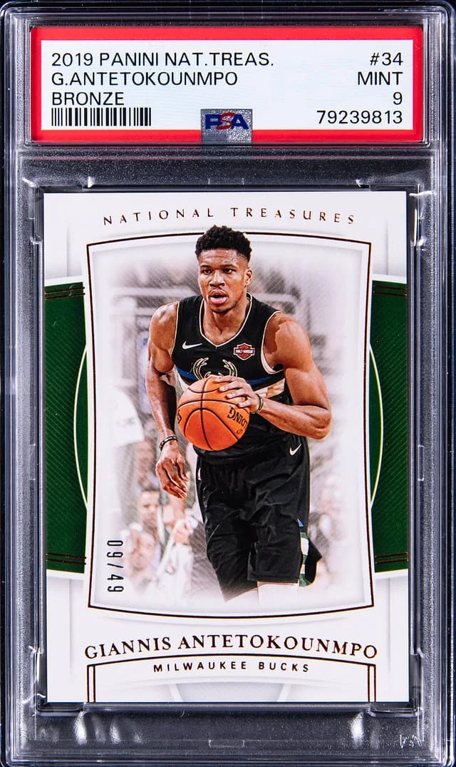 2019 Panini National Treasures Giannis Antetokounmpo Bronze #34 card image