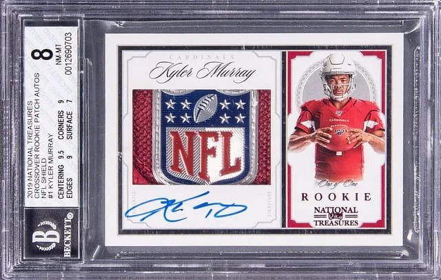 2019 Panini National Treasures Kyler Murray Crossover Patch Autograph (Rpa) Holo Gold #1 card image