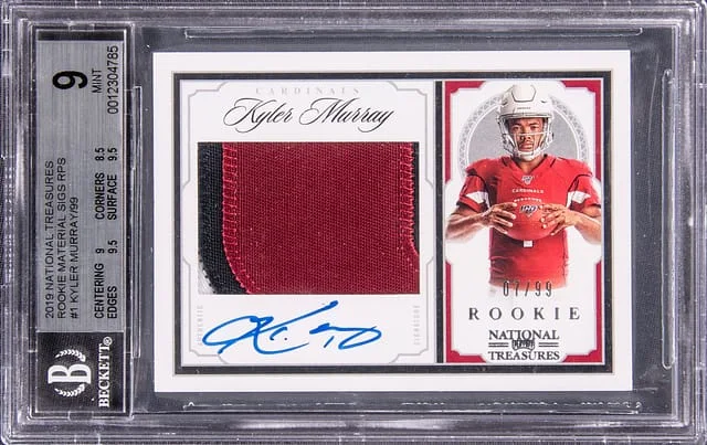 2019 Panini National Treasures Kyler Murray Material Signatures RPS #KM card image