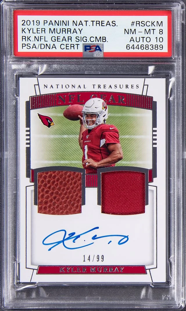 2019 Panini National Treasures Kyler Murray NFL Gear #RSCKM card image