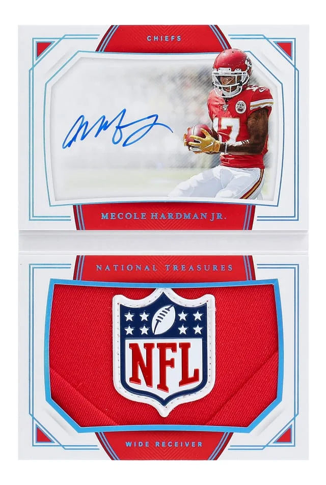 2019 Panini National Treasures Mecole Hardman Jr. Patch Autograph (RPA) #PSBV-MH card image