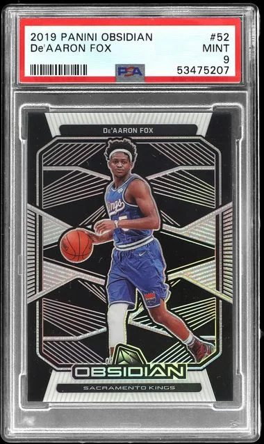 2019 Panini Obsidian De'Aaron Fox #52 card image