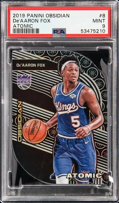 2019 Panini Obsidian De'Aaron Fox Atomic #8 card image