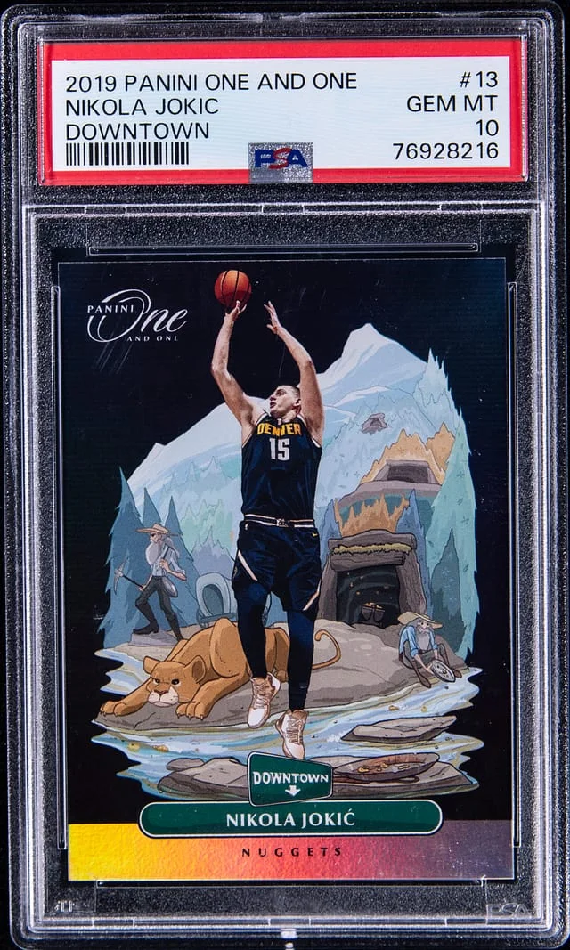 2019 Panini One and One Nikola Jokic Downtown #13 card image