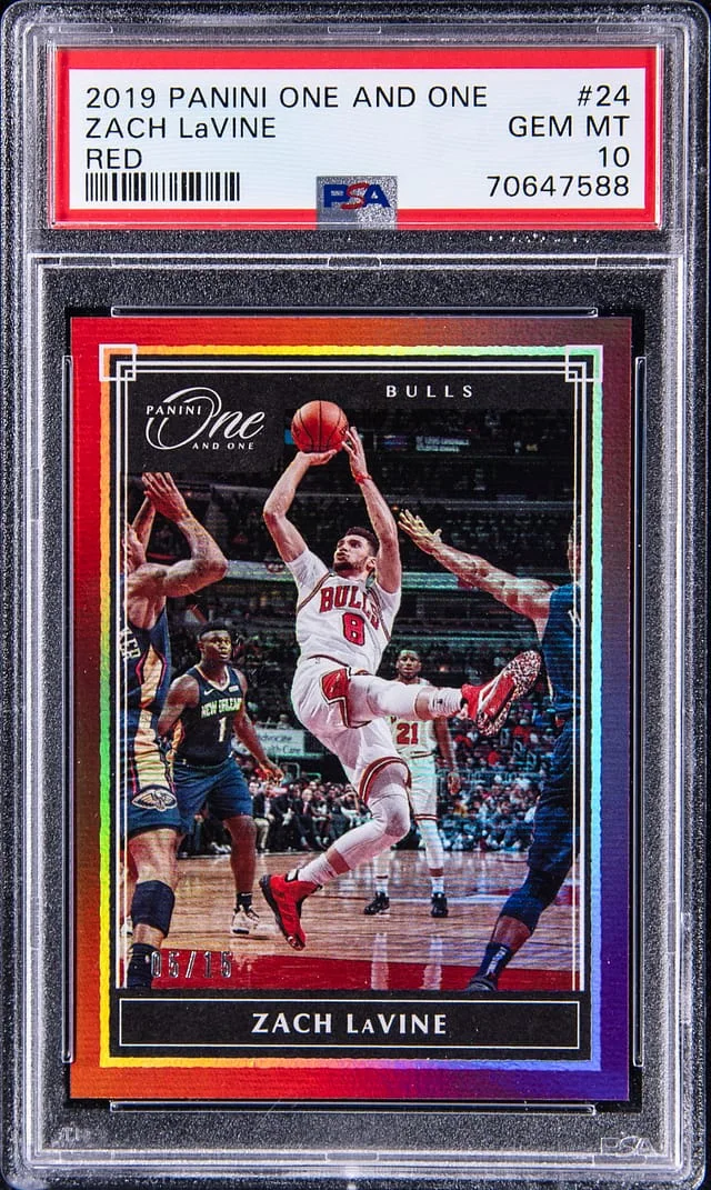 2019 Panini One and One Zach LaVine Red #24 card image