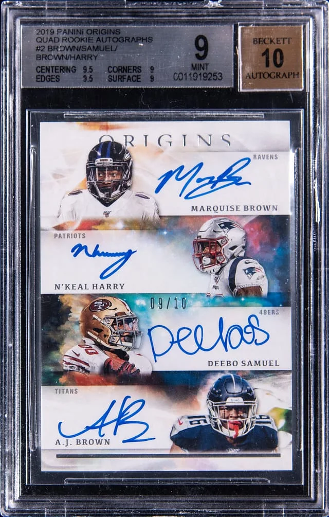 2019 Panini Origins Brown/Harry/Samuel/Brown Multi-Signed Quad Autographs #QRA-2 card image