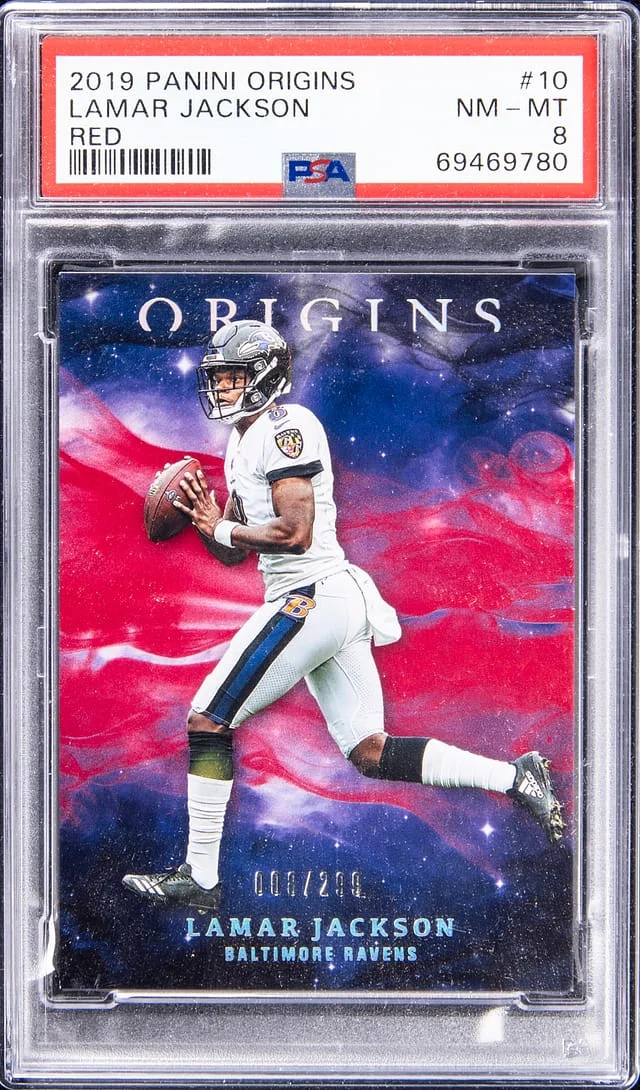 2019 Panini Origins Lamar Jackson Red #10 card image
