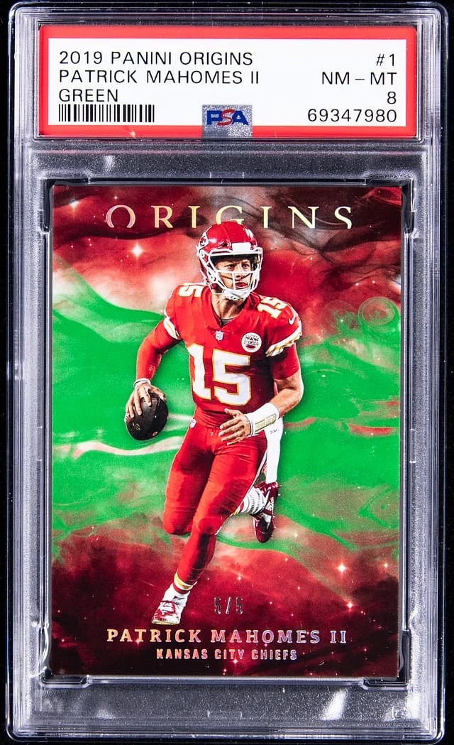 2019 Panini Origins Patrick Mahomes II Green #1 card image