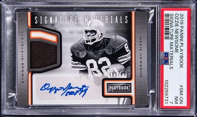2019 Panini Ozzie Newsome Playbook Signature Materials #SM-ON card image