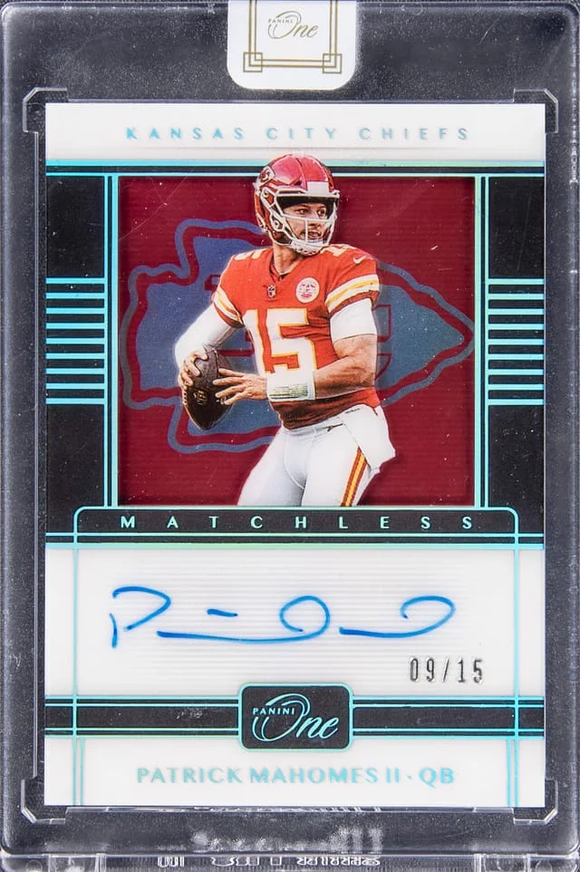 2019 Panini Patrick Mahomes II One Matchless Blue #199 card image