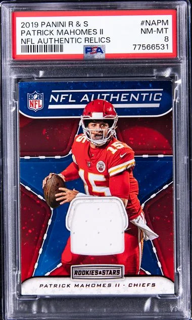 2019 Panini Patrick Mahomes II Rookies & Stars NFL Authentic Relics #NAPM card image