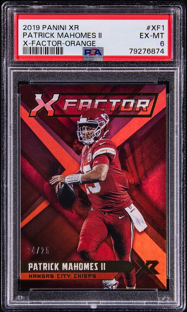 2019 Panini Patrick Mahomes II XR XFactor Green #XF-1 card image