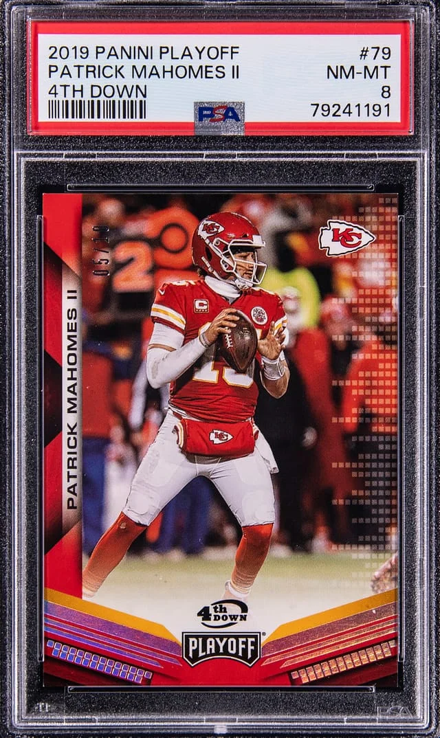 2019 Panini Playoff Patrick Mahomes II 4th Down #79 card image