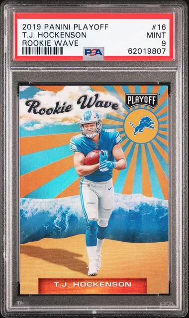 2019 Panini Playoff T.J. Hockenson Wave #16 card image