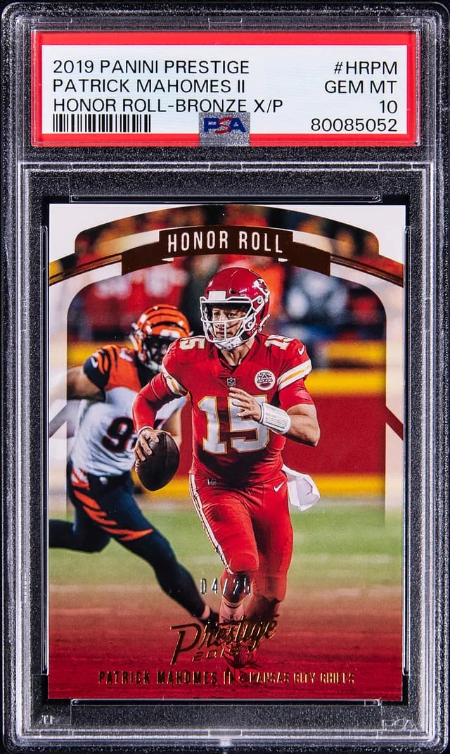 2019 Panini Prestige Patrick Mahomes II Honor Roll Bronze Xtra Points #HR-PM card image