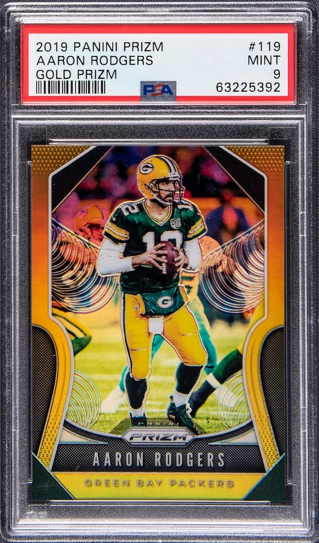 2019 Panini Prizm Aaron Rodgers Gold #119 card image