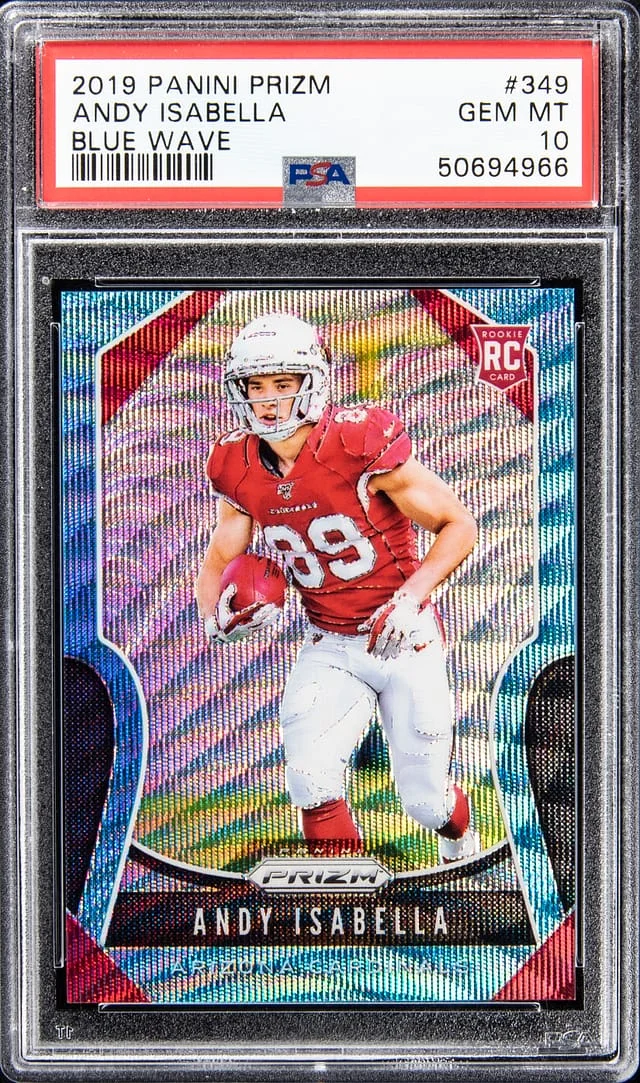 2019 Panini Prizm Andy Isabella Blue Wave #349 card image