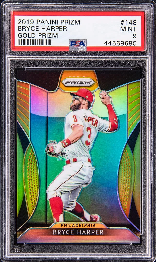 2019 Panini Prizm Bryce Harper Gold Prizm #148 card image