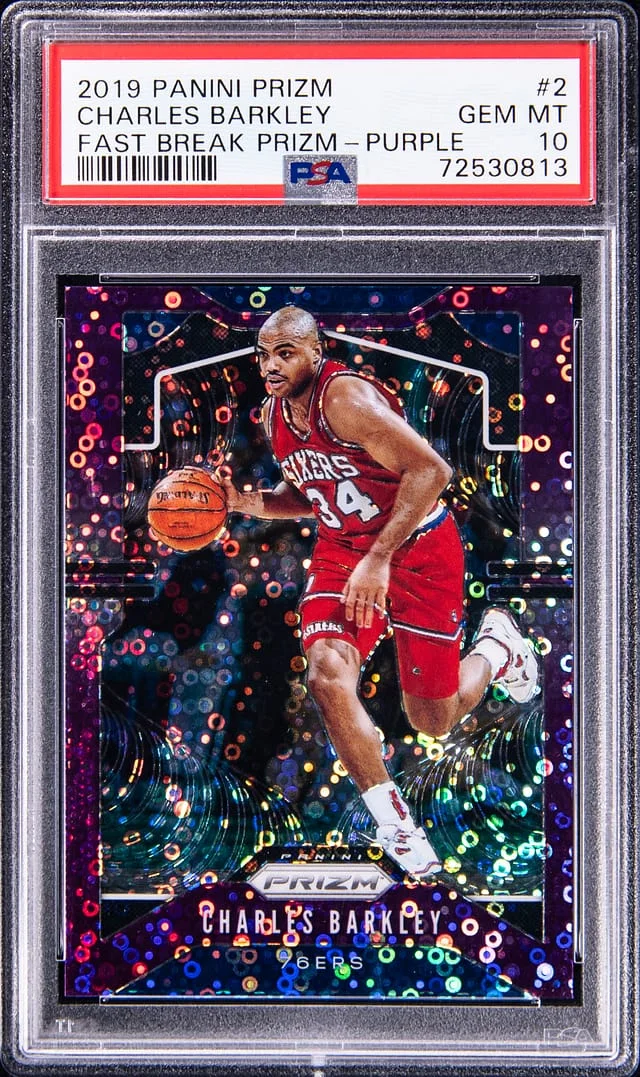 2019 Panini Prizm Charles Barkley Fast Break Purple #2 card image