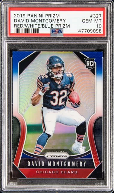 2019 Panini Prizm David Montgomery Disco Prizm #327 card image