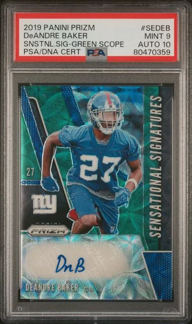 2019 Panini Prizm Deandre Baker Sensational Signatures Green Scope #SEDEB card image