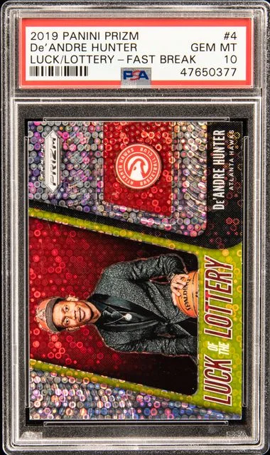 2019 Panini Prizm De'Andre Hunter Luck Of The Lottery Fast Break #4 card image