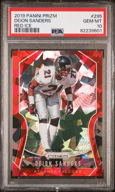 2019 Panini Prizm Deion Sanders Red Ice #295 card image