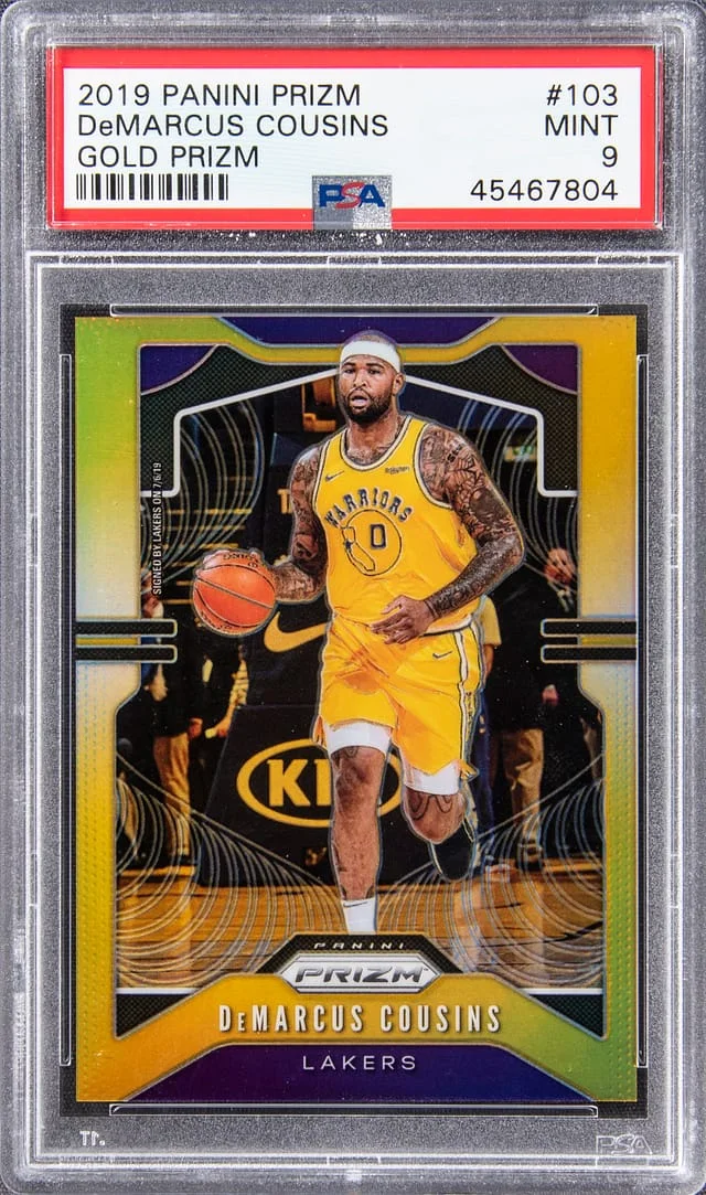 2019 Panini Prizm DeMarcus Cousins Gold Prizm #103 card image