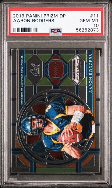 2019 Panini Prizm Draft Picks Aaron Rodgers Stained Glass #11 card image