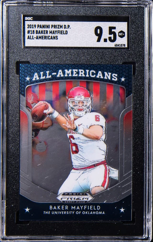 2019 Panini Prizm Draft Picks Baker Mayfield All-Americans #18 card image