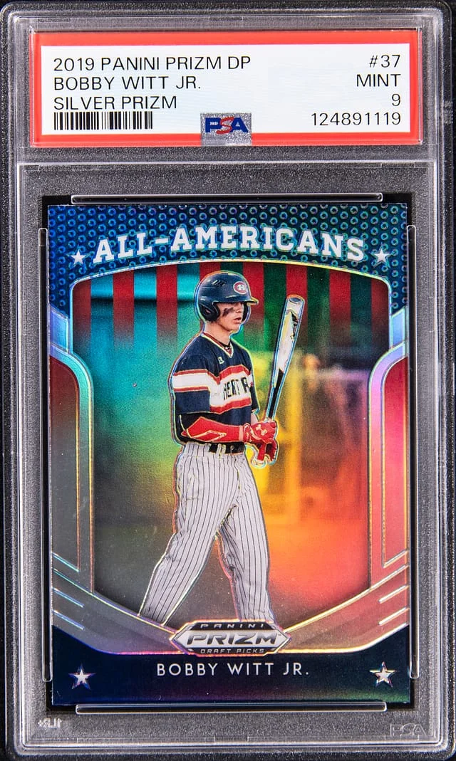 2019 Panini Prizm Draft Picks Bobby Witt Jr. Silver Prizm #37 card image