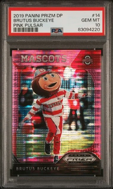 2019 Panini Prizm Draft Picks Brutus Buckeye Pink Pulsar #14 card image