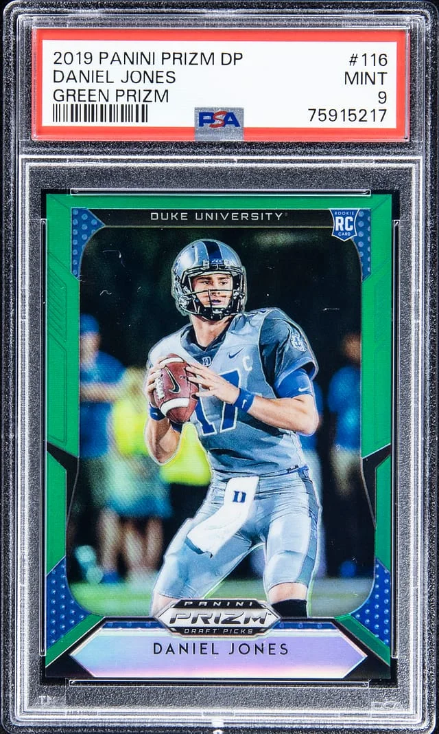 2019 Panini Prizm Draft Picks Daniel Jones Gold Prizm #116 card image
