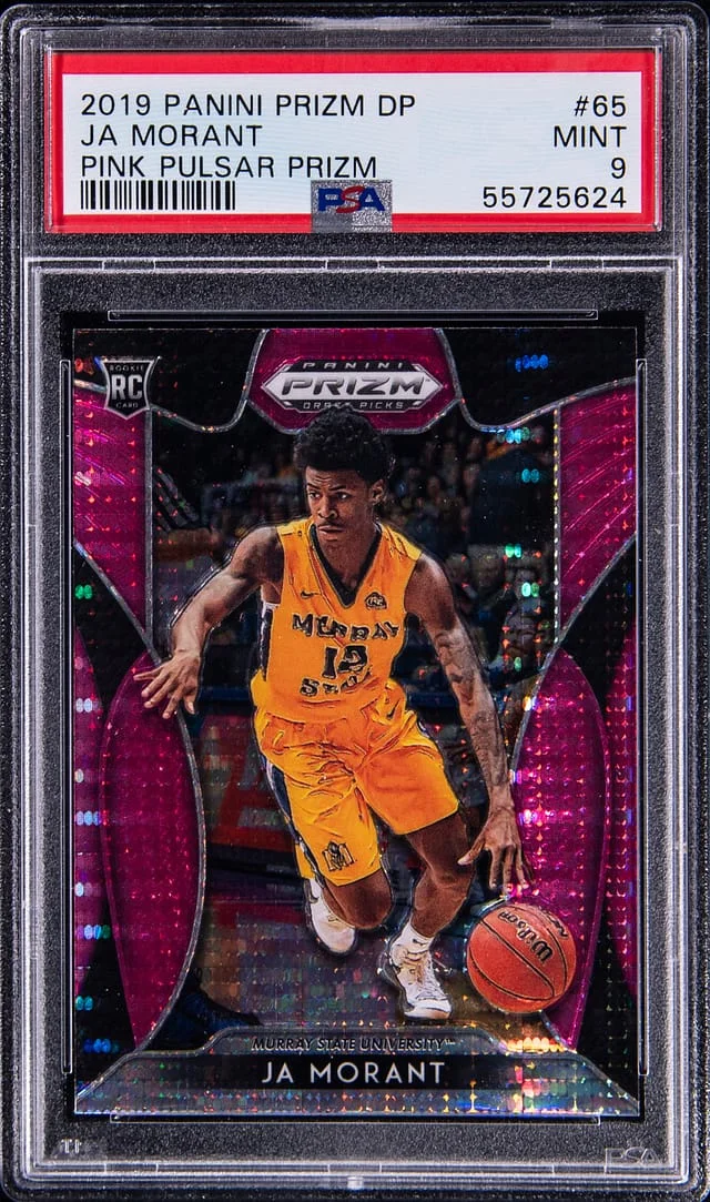 2019 Panini Prizm Draft Picks Ja Morant Pink Pulsar Prizm #65 card image