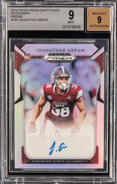 2019 Panini Prizm Draft Picks Johnathan Abram Prizm #160 card image