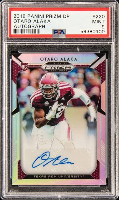 2019 Panini Prizm Draft Picks Otaro Alaka Autograph #220 card image