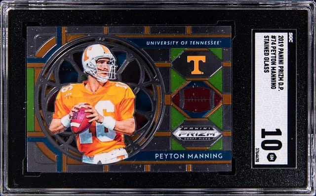 2019 Panini Prizm Draft Picks Peyton Manning Stained Glass #74 card image