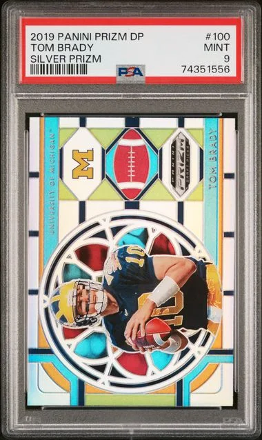 2019 Panini Prizm Draft Picks Tom Brady Silver Prizm #100 card image