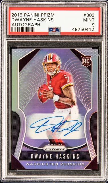 2019 Panini Prizm Dwayne Haskins Autograph #303 card image