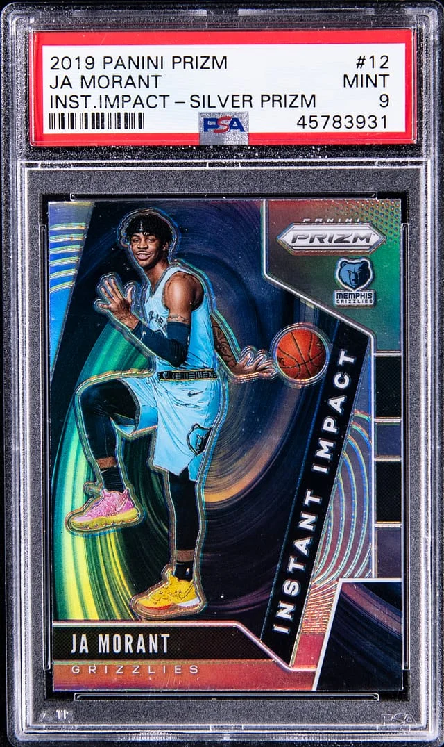 2019 Panini Prizm Ja Morant Instant Impact Silver Prizm #12 card image