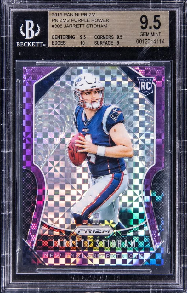 2019 Panini Prizm Jarrett Stidham Red Prizm #308 card image