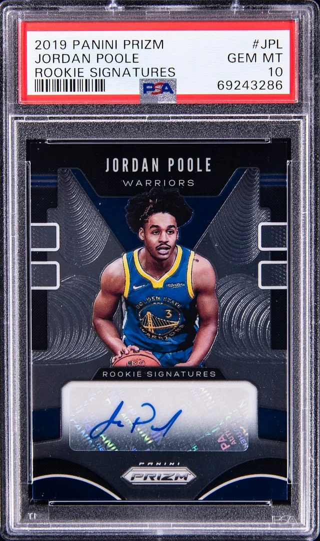2019 Panini Prizm Jordan Poole Signatures #JPL card image